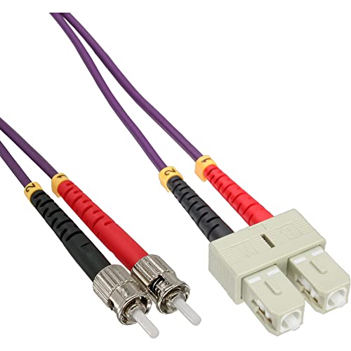 InLine 82501P LWL Duplex Kabel, SC/ST, 50/125µm, OM4, 1m von InLine