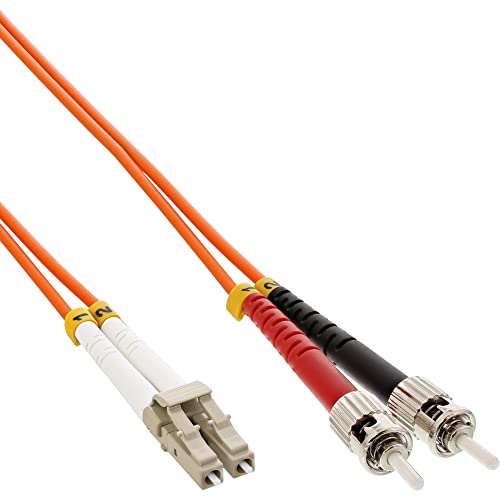 InLine 88501 LWL Duplex Kabel, LC/ST, 50/125µm, OM2, 1m von InLine