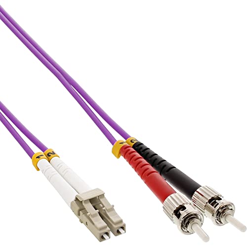 InLine 88501P LWL Duplex Kabel, LC/ST, 50/125µm, OM4, 1m von InLine