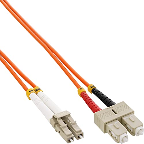 InLine 88647 LWL Duplex Kabel, LC/SC, 50/125µm, OM2, 7m von InLine