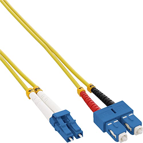 InLine 88656G LWL Duplex Kabel, LC/SC, 9/125µm, OS2, 25m von InLine