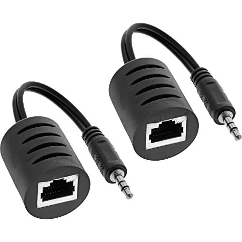 InLine 89002 Audio über RJ45 passiv, Klinke 3,5mm Stecker / RJ45 Buchse, max. 50m, 2er Pack InLine 89002 Audio über RJ45 passiv, Klinke 3,5mm Stecker / RJ45 Buchse, max. 50m, 2er Pack von InLine