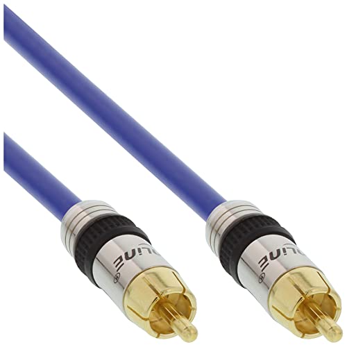 InLine 89401P Cinch Kabel AUDIO, PREMIUM, vergoldete Stecker, 1x Cinch Stecker / Stecker, 1m von InLine