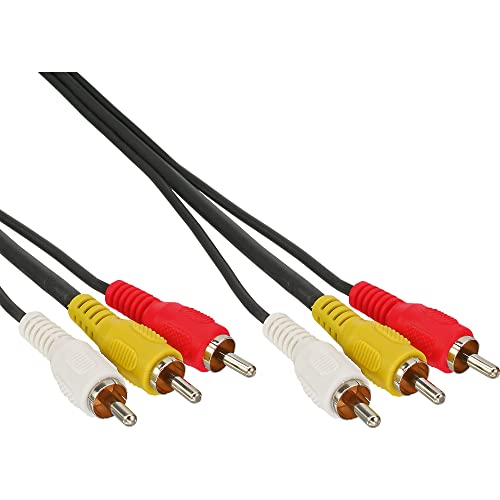 InLine 89601 Cinch Kabel, Audio/Video 3x Cinch, Stecker / Stecker, 1,5m von InLine