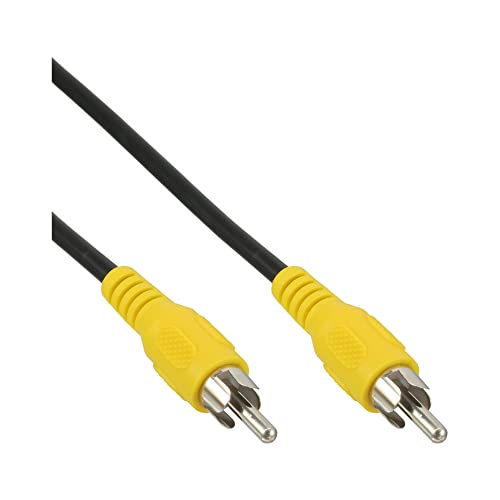 InLine 89937B Cinch Kabel, Video, 1x Cinch Stecker / Stecker, Steckerfarbe gelb, 0,5m von InLine