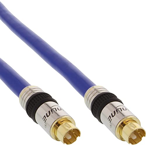 InLine 89950P S-VHS Kabel, PREMIUM, vergoldete Stecker, 4pol mini DIN Stecker / Stecker, 2m von InLine