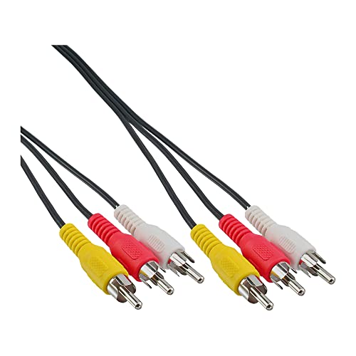 InLine 89996 Cinch Kabel, Audio/Video 3x Cinch, Stecker / Stecker, 2m von InLine