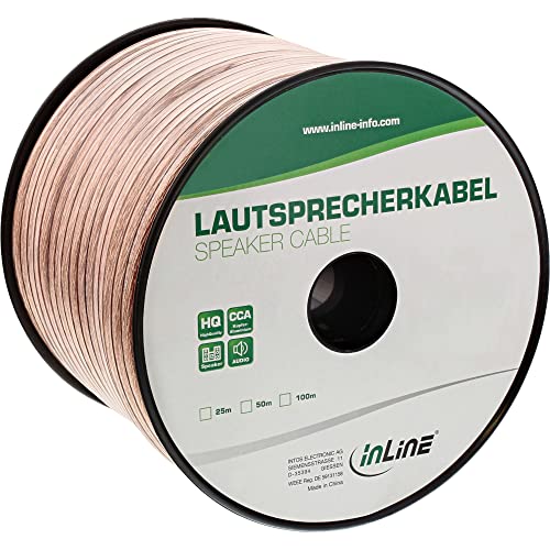 InLine 98350T Lautsprecherkabel, 2x 2,5mm², CCA, transparent, 50m InLine 98350T Lautsprecherkabel, 2x 2,5mm², CCA, transparent, 50m von InLine