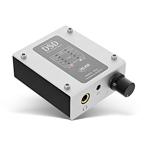 InLine 99202I AmpUSB Hi-Res AUDIO HiFi DSD Kopfhörer-Verstärker, USB Digital Audio Konverter, 384kHz/32-Bit von InLine