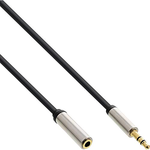 InLine 99231 Slim Audio Kabel Klinke 3,5mm ST/BU, Stereo, 1m von InLine