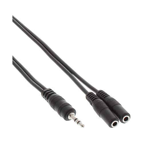 InLine 99300A Klinken Y-Kabel, 3,5mm Klinke Stecker an 2x 3,5mm Klinke Buchse, Stereo, 1m von InLine