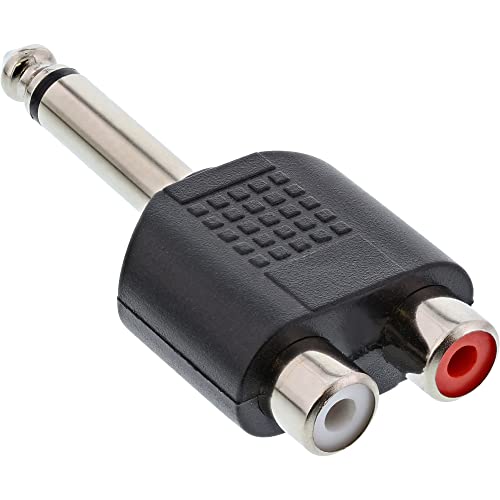 InLine 99339 Audio Adapter, 6,3mm Klinke Stecker an 2x Cinch Buchse, Mono von InLine