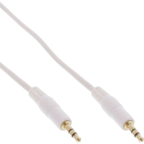 InLine 99938W Klinke Kabel, 3,5mm Stecker / Stecker, Stereo, weiß / gold, 3m von InLine