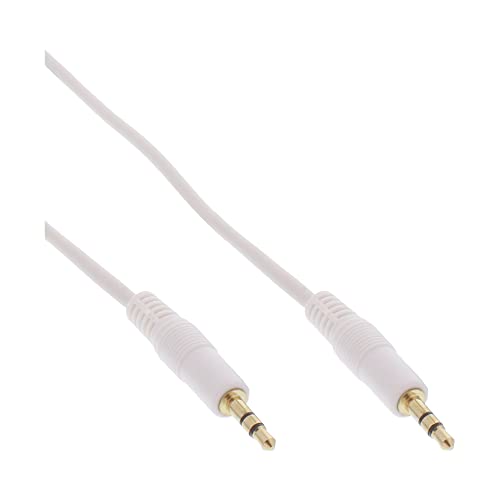 InLine 99941W Klinke Kabel, 3,5mm Stecker / Stecker, Stereo, weiß / gold, 1m von InLine