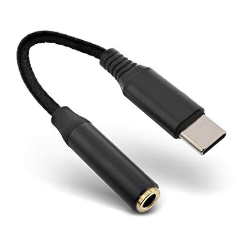 InLine Audio Adapterkabel, USB-C zu 3,5mm AUX Buchse, DAC, mobiler Smartphone & Tablet Konverter für Kopfhörer und Headsets, 33054D von InLine