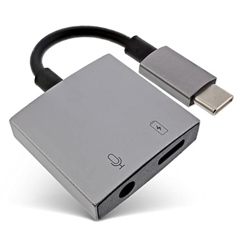 InLine - Audio Adapterkabel, USB-C zu 3,5mm AUX Buchse, DAC, mobiler Smartphone & Tablet Konverter für Kopfhörer und Headsets, Power Delivery 30 Watt, 33054F von InLine