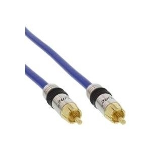 InLine Audio-Kabel - 1 x Cinch (St.) - 1 x Cinch (St.) - 2,0m - blau - Vergoldete Stecker (89402P) von InLine