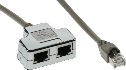 InLine Cat.5e / ISDN T-Adapter (Port-Doppler) RJ45 Stecker an 2x RJ45 Buchse, 0,15m von InLine