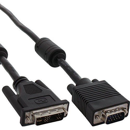 InLine DVI-A Anschlusskabel, analog 12+5 Stecker auf 15pol HD Stecker VGA, 5m, 17782B von InLine