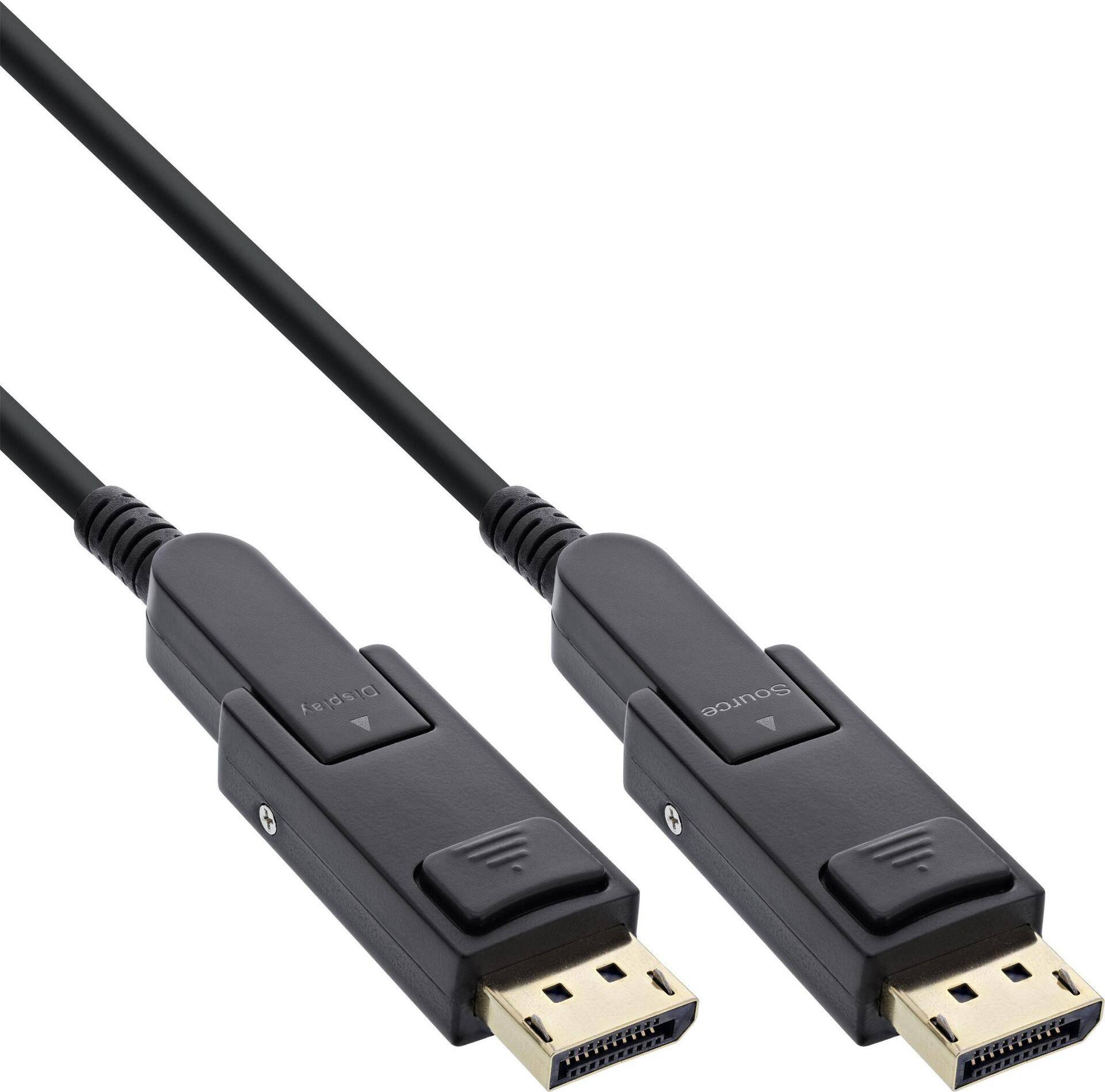 InLine DisplayPort 1.4 AOC Kabel - 8K4K - DisplayPort Stecker abnehmbar - 10m (17210O) von InLine