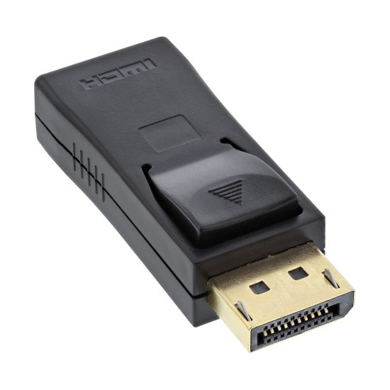 InLine DisplayPort Adapter, DisplayPort Stecker auf HDMI Buchse, 4K2K, mit Audio, schwarz von InLine