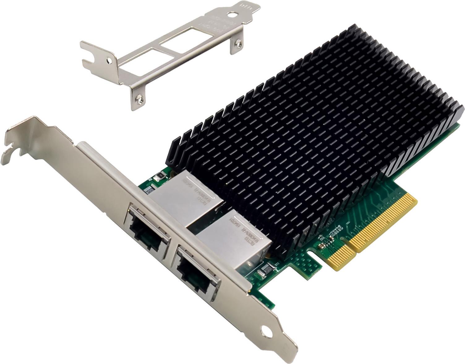 InLine Dual 10-Gigabit Netzwerkkarte - 2x RJ45 10Gb/s - PCIe x8 (51128A) von InLine