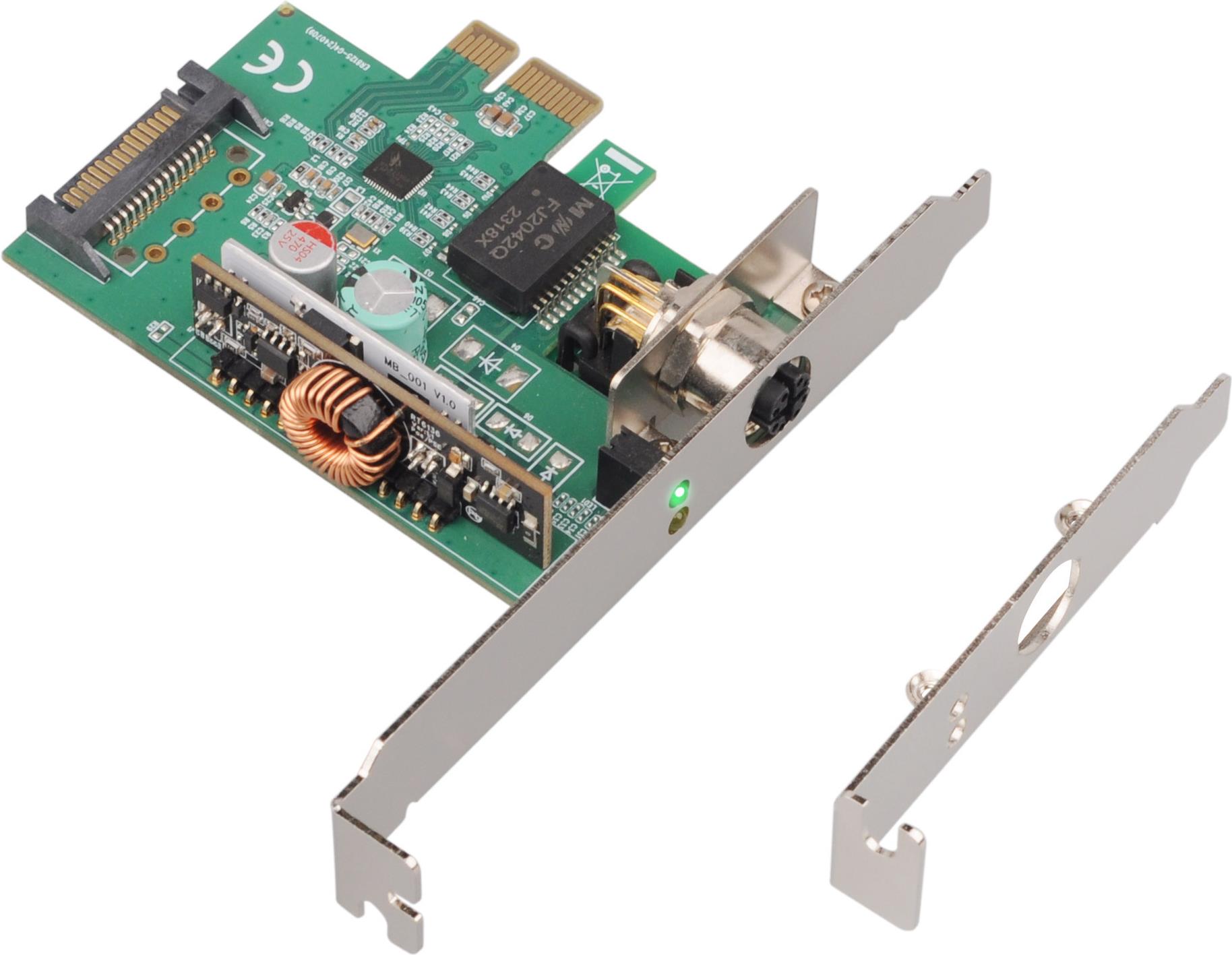 InLine Gigabit Netzwerkkarte - M12 x-kodiert - PCIe x1 - 2.1 - PoE+ (51124I) von InLine