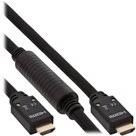 InLine - HDMI mit Ethernetkabel - HDMI (M) bis HDMI (M) - 25,0m - dreifach abgeschirmtes Twisted-Pair-Kabel - Schwarz - geformt, 4K Unterst�tzung, aktiv (17525A) von InLine