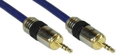 InLine Klinke Audiokabel Premium Qualität 3,5mm St/St Stereo Gold/blau 10m von InLine
