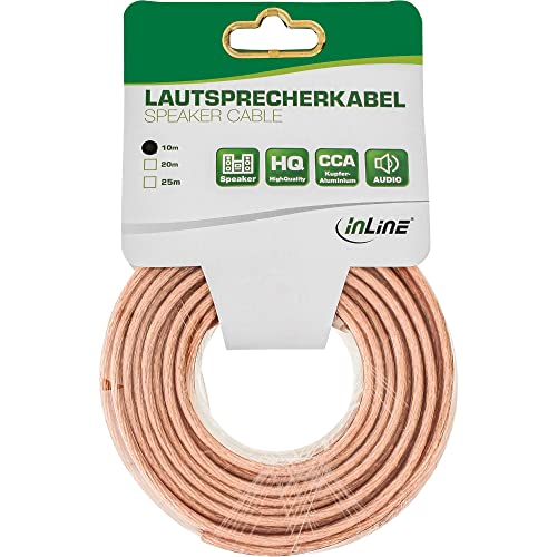 InLine Lautsprecherkabel, 2x 2,5mm², CCA, transparent, 10m InLine Lautsprecherkabel, 2x 2,5mm², CCA, transparent, 10m von InLine