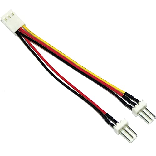 InLine Lüfter-Y-Kabel, 3-pin Molex Buchse an 2x 3-pin Molex Stecker von InLine