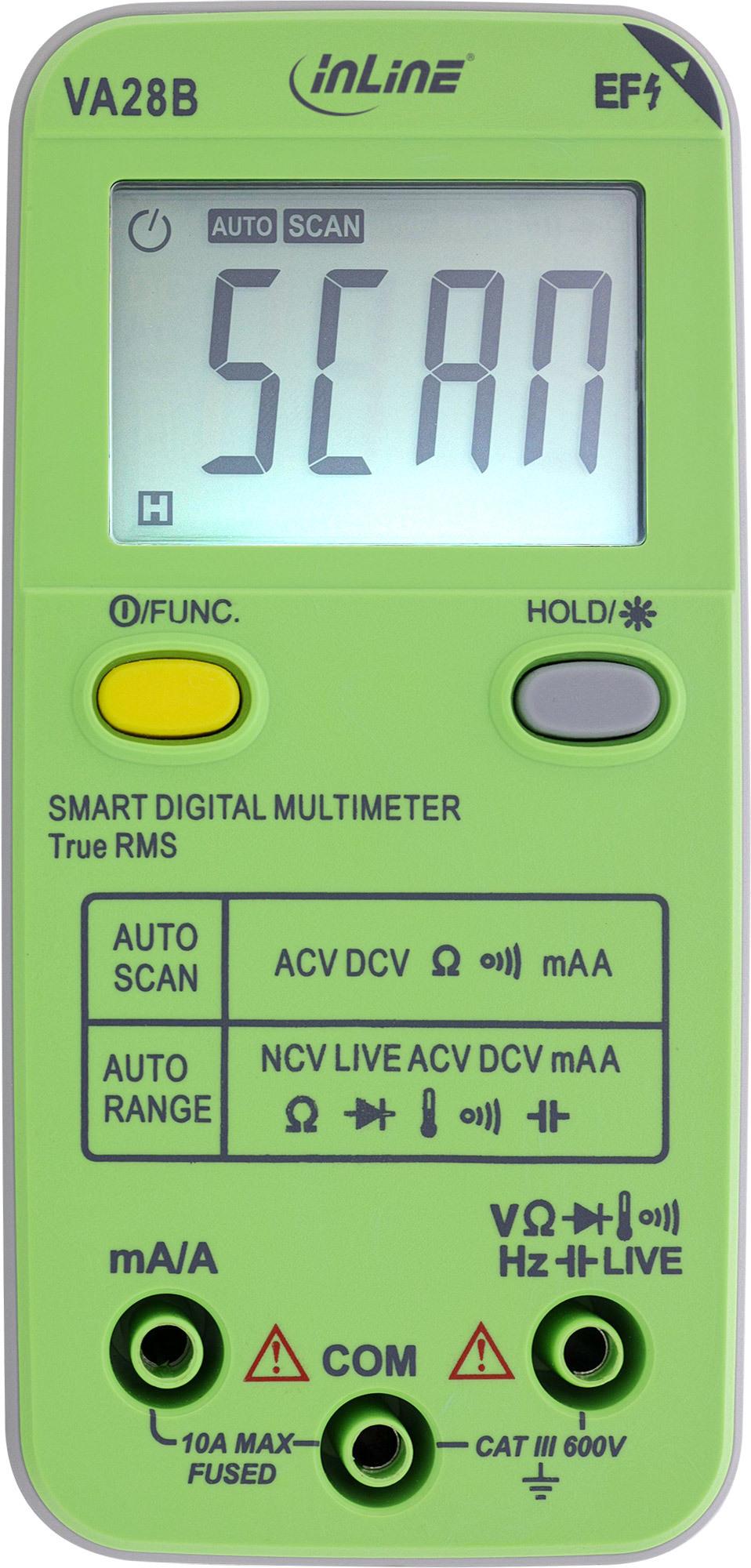 InLine Multimeter mit Auto-Range und Autoscan - Pocketformat (43117B) von InLine