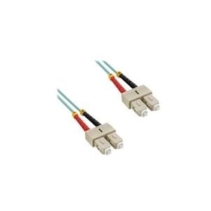 InLine - Patch-Kabel - SC multi-mode (M) bis SC multi-mode (M) - 15,0m - Glasfaser - 50/125 Mikrometer - OM3 - halogenfrei - Türkis (83515O) von InLine