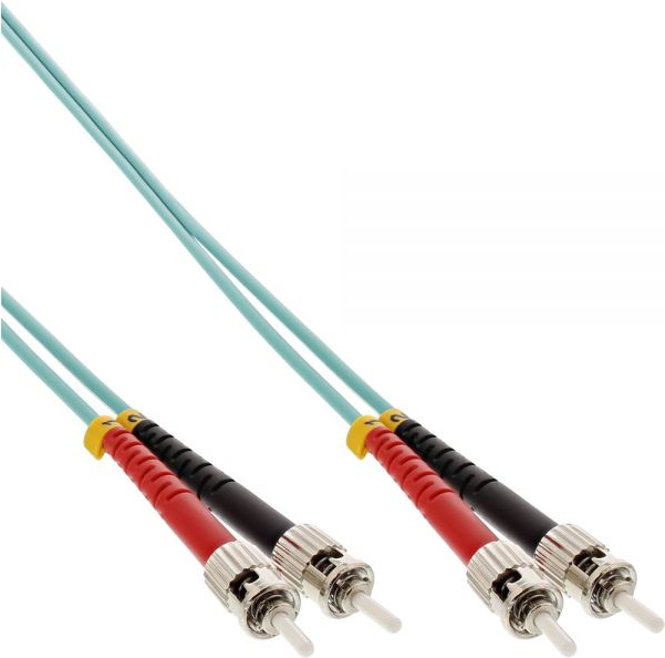 InLine - Patch-Kabel - ST multi-mode (M) zu ST multi-mode (M) - 25,0m - Glasfaser - Duplex - 50/125 Mikrometer - OM3 - halogenfrei - T�rkis (81525O) von InLine
