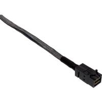 InLine - SATA- / SAS-Kabel - mit Sidebands - gerade durchgeführt - 4-Lane - 4x Mini SAS HD (SFF-8643) zu SATA, Seitenband - 50cm - Schwarz (27630A) von InLine