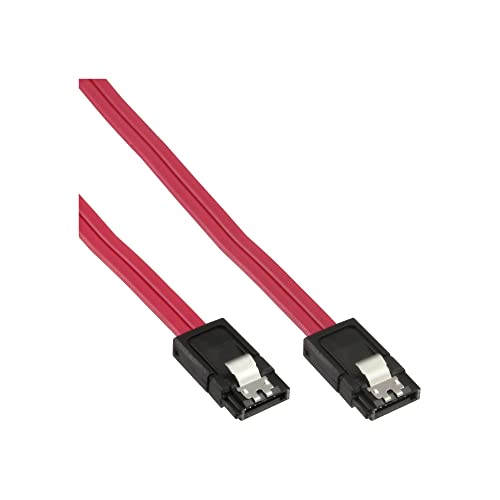 InLine SATA 6Gb/s Kabel, mit Lasche, 0,3m von InLine