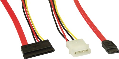 InLine SATA Anschlusskabel, mit Daten- und Stromanschluss, 50+15cm von InLine
