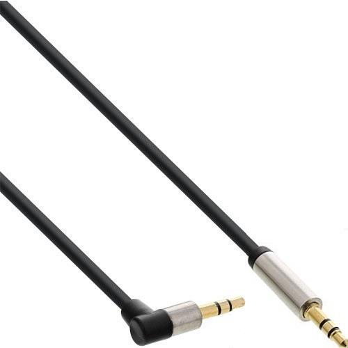 InLine Slim - Audiokabel - Stereo Mini-Klinkenstecker (M) bis Stereo Mini-Klinkenstecker (M) gewinkelt - 3,0m - Schwarz (99223) von InLine