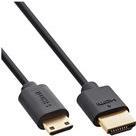 InLine Slim Ultra High Speed HDMI Kabel - 8K4K - A Stecker / C Stecker (Mini) - 1m (17901C) von InLine