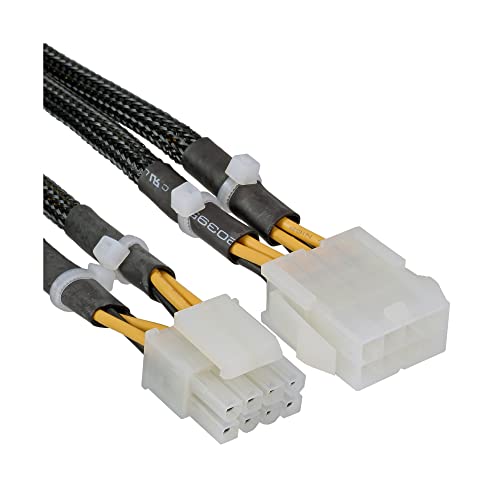 InLine Strom Verlängerung intern, 2x4pol Stecker zu 8pol Buchse, Mainboard, 0,3m von InLine