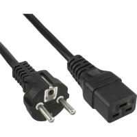 InLine - Stromkabel (250 VAC) - CEE 7/7 (SCHUKO) (M) - IEC 320 EN 60320 C19 16A - 2,0m - Schwarz (16658F) von InLine