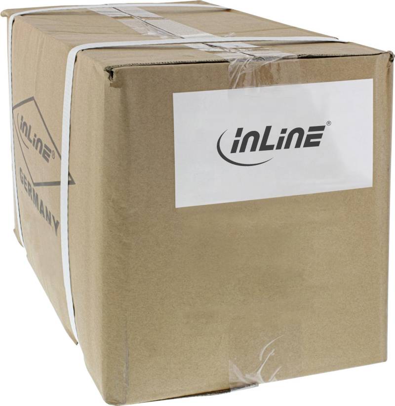 InLine - Stromkabel - CEE 7/7 (M) gewinkelt zu IEC 60320 C13 links gewinkelt - 1,0m - Schwarz (Packung mit 45) (B-16752N) von InLine