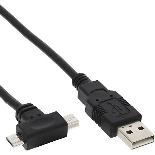 InLine USB 2.0/Micro-B USB – Mini-USB, 1.8 m – USB Kabel (1.8 m, USB A, Micro-B/Mini-USB B, männlich/männlich, Schwarz) von InLine