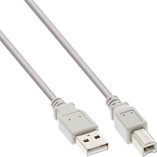 InLine USB 2.0 Anschlusskabel A an B 1m beige von InLine