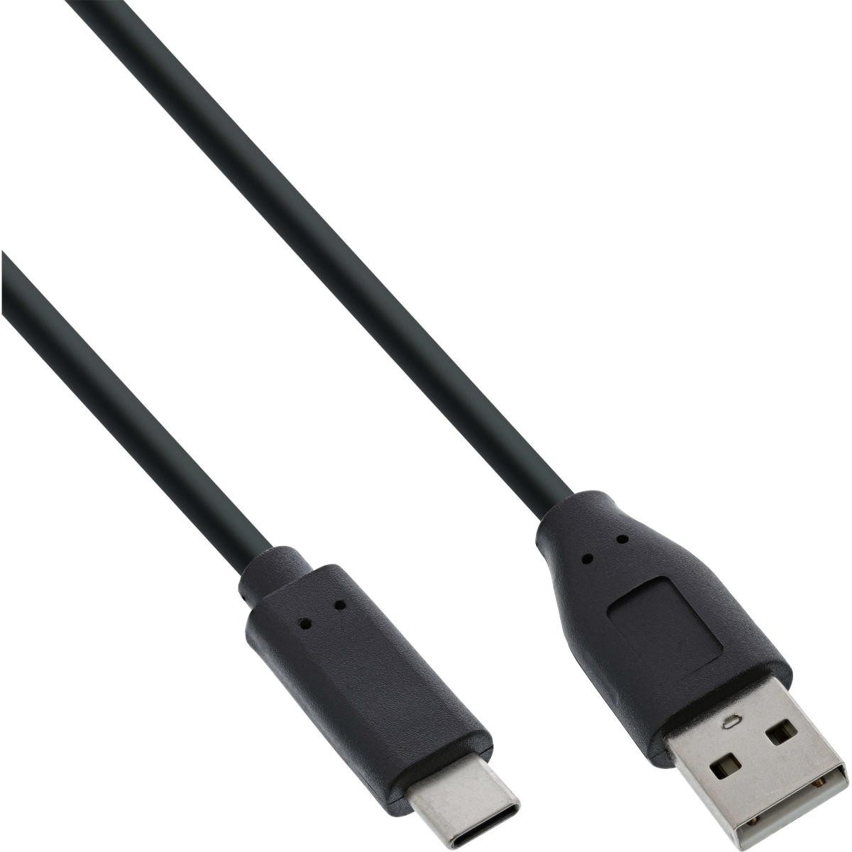InLine USB 2.0 Kabel, Typ C Stecker an A Stecker, schwarz, 5m von InLine