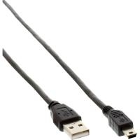 InLine� USB 2.0 Mini-Kabel, Stecker A an Mini-B Stecker (5pol.), schwarz, 5m (33107L) von InLine