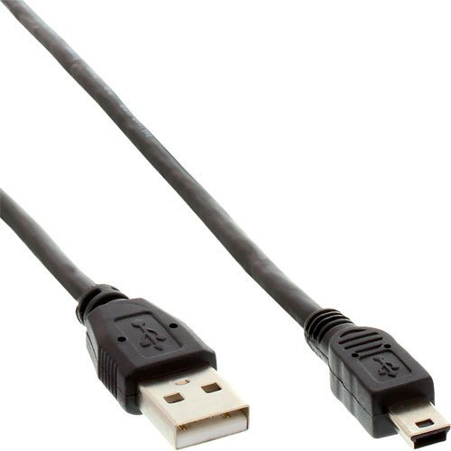 InLine USB 2.0 Mini-Kabel Stecker A an Mini-B Stecker 5pol. schwarz 1m von InLine