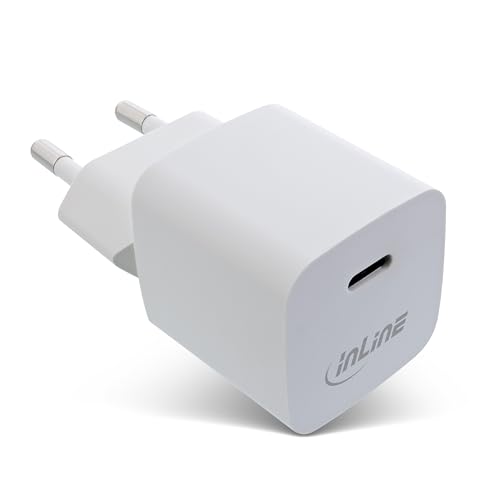 InLine USB-C Ladegerät, 33W, Schnellladegerät, Power Delivery 3.0, PPS, Netzteil/Adapter für iPhone/Pro/Mini, iPad Pro, Pixel, Samsung und mehr, weiß, 31501C von InLine