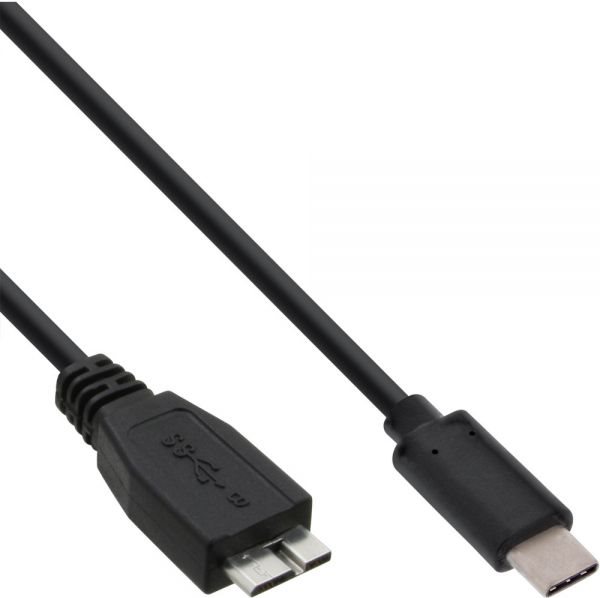 InLine - USB-Kabel - USB-C (M) bis Micro-USB Type B (M) - USB 3,1 - 3 A - 50cm - Schwarz (35726) von InLine