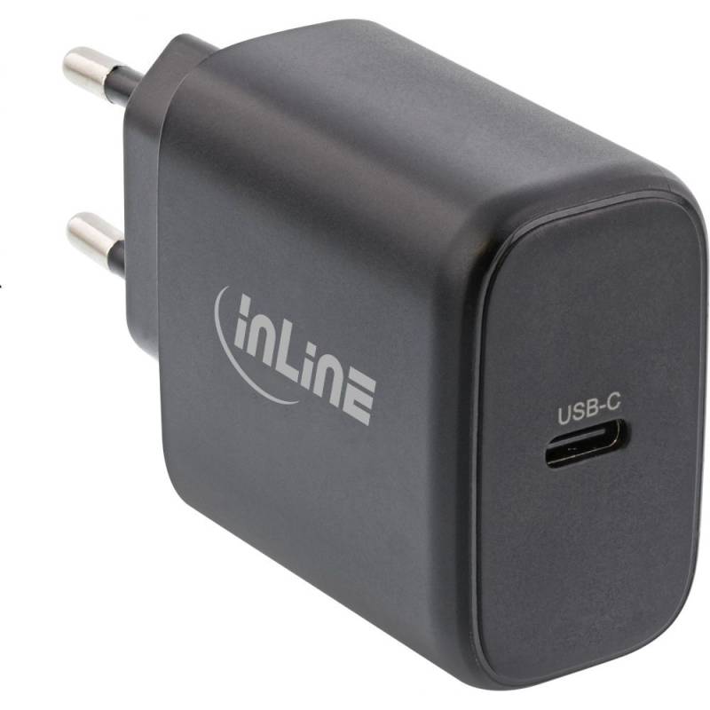 InLine USB PD Netzteil, GaN Ladegerät, Single USB-C Power Delivery, 65W, schwarz von InLine